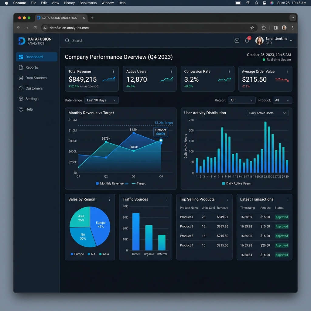 Business Analytics Dashboard